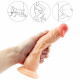 8 inch super straight flesh colored dildo