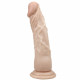 8 inch super straight skin color dildo