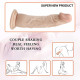 8 inch super straight skin color dildo