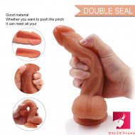 8.26in double layer silicone lifelike dildo adult sex toy