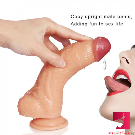 8.26in dual layer curved dildo women men masturbation toy
