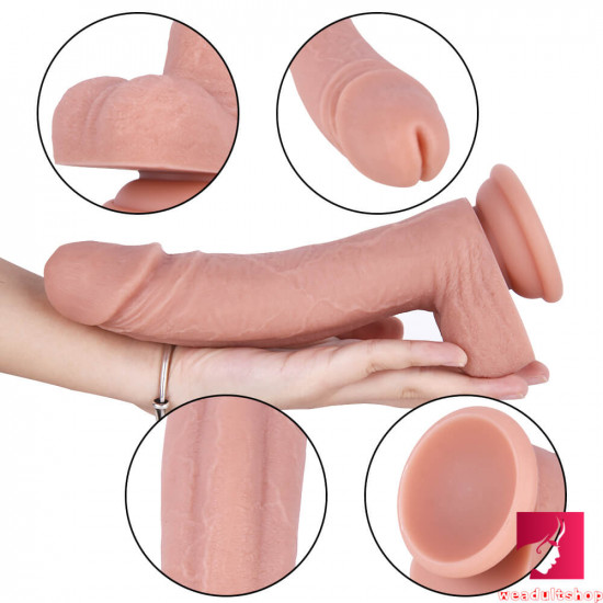 8.26in soft realistic penis anal dildo for women man erotic sex toy