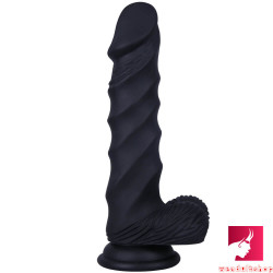 8.27in black body safe spiral design dildo sex toy for men