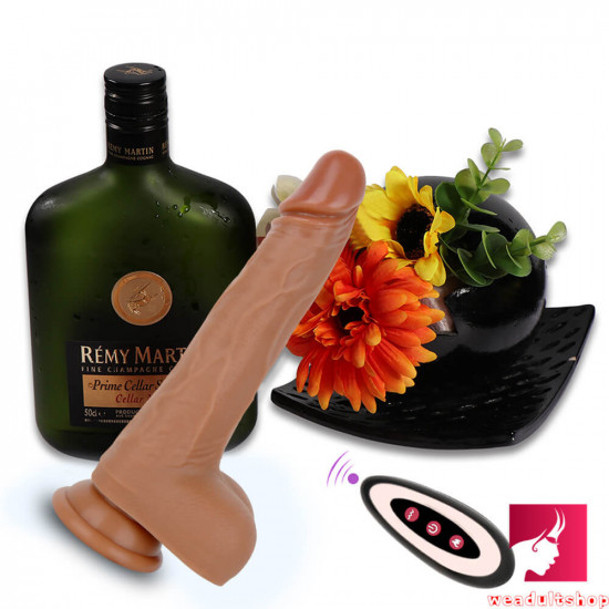 8.3in wireless silicone heating thrusting vibrating dildo adult toy