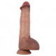 9 inch curved dildo realistic with suction cup balls