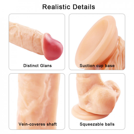 9 inch flesh-colored dildo