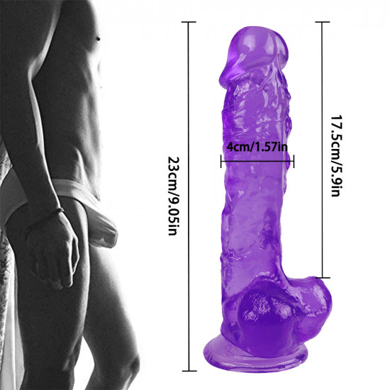 9 inch purple dildo