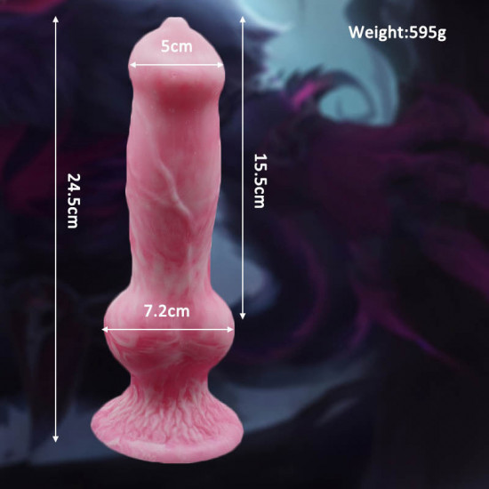 9 inch werewolf knotted dildo