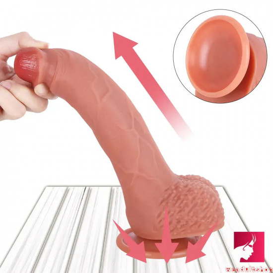 9.06in curved silicone dildo artificial penis toy for adult women