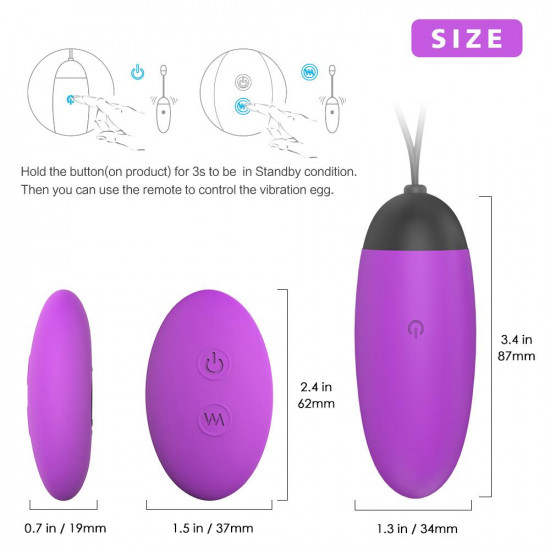 ada - silicone bullet egg vibrator remote