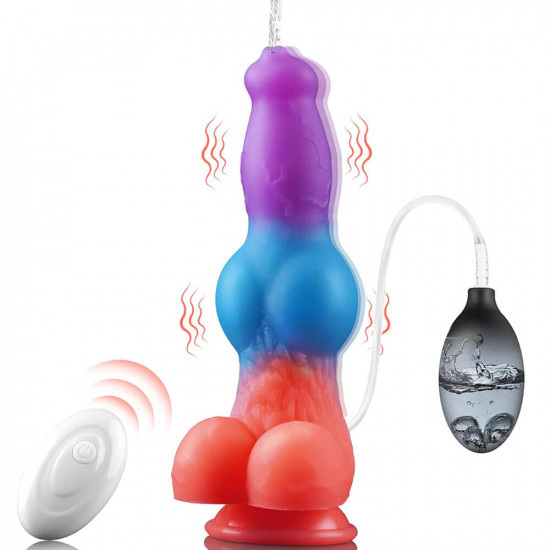 remote controlled vibrating squirting dildo