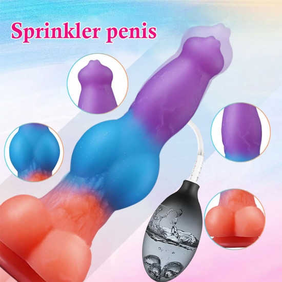 remote controlled vibrating squirting dildo