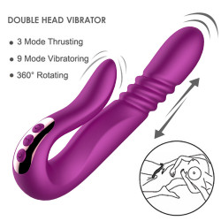 automatic telescopic rotation heating vaginal massage vibrator