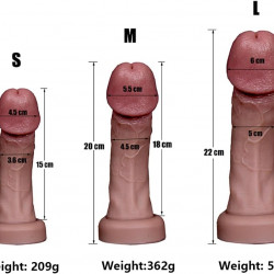 big glans eggless llifelike dildo