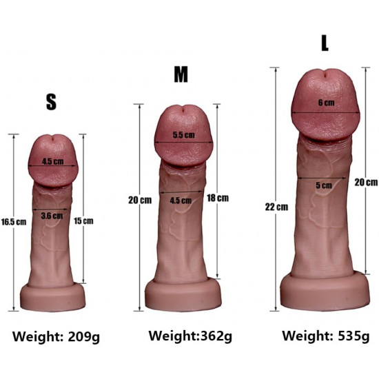 big glans eggless llifelike dildo