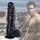 black 12 inch huge strap on dildo