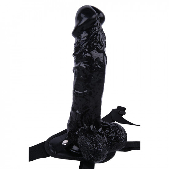 black 12 inch huge strap on dildo