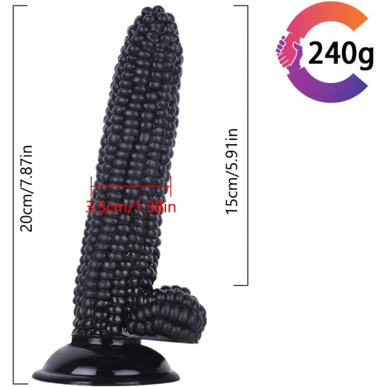 black corn dildo disguised anal