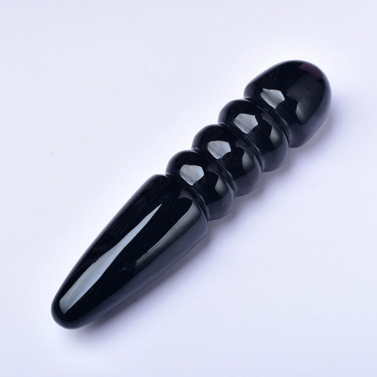 black crystal thread dildo