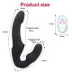 black remote control strapless dildo