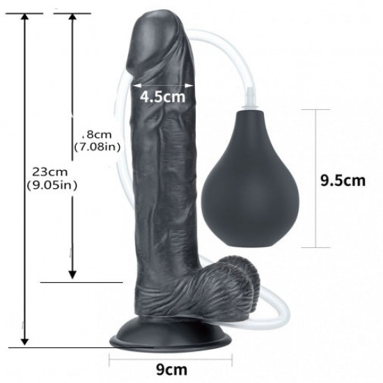 black squirting dildo 9 inch realistic