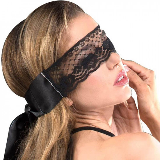 black see-through blindfold for bdsm sex party game
