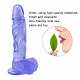 blue dildo jelly realistic suction cup