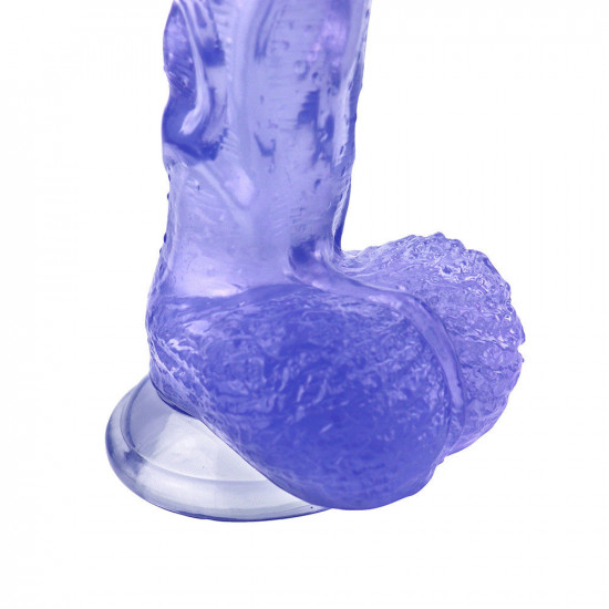 blue dildo jelly realistic suction cup