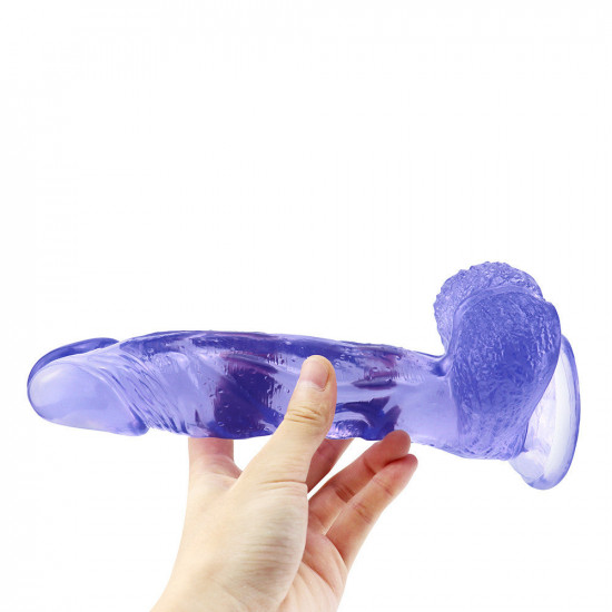 blue dildo jelly realistic suction cup