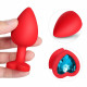blue gem red silicone butt plug set