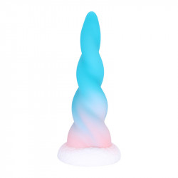 blue unicorn suction cup dildo