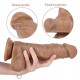 brown curved silicone realistic dildo