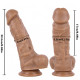 brown curved silicone realistic dildo