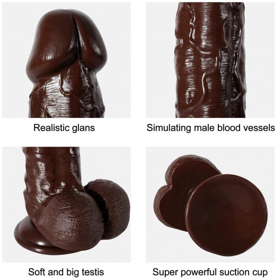 brown dildo g spot realistic lifelike