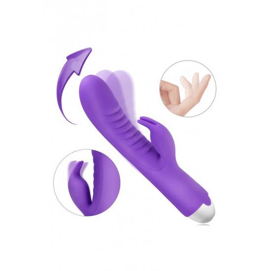 bunny dildo purple vibrator silicone sex toy