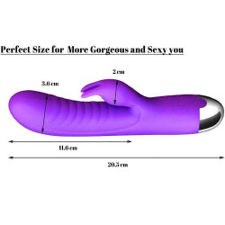 bunny dildo purple vibrator silicone sex toy