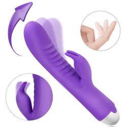 bunny dildo purple vibrator silicone sex toy