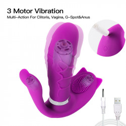 butterfly wearable vibrator g spot clitoris stimulator massager
