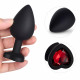 red gem black silicone butt plug set