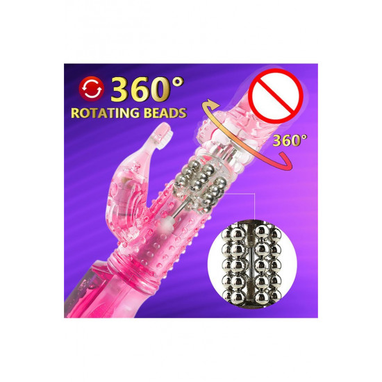 crystal rabbit vibe rotating dildo