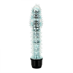 crystal g-spot clitoris massage vibrator with soft thorns av wand