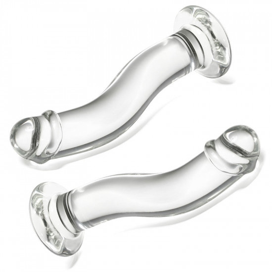 curved glass dildo 6 inch anal toy