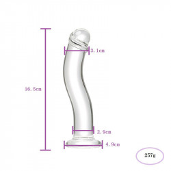 curved glass dildo 6 inch anal toy