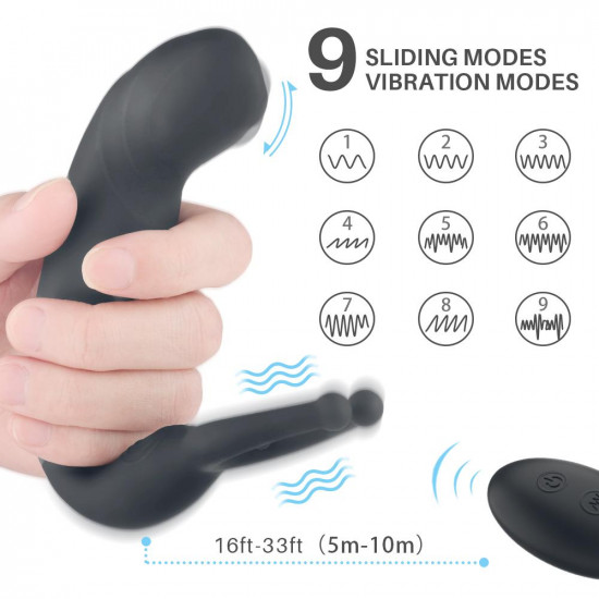 demon - vibrating penis ring plug with rc