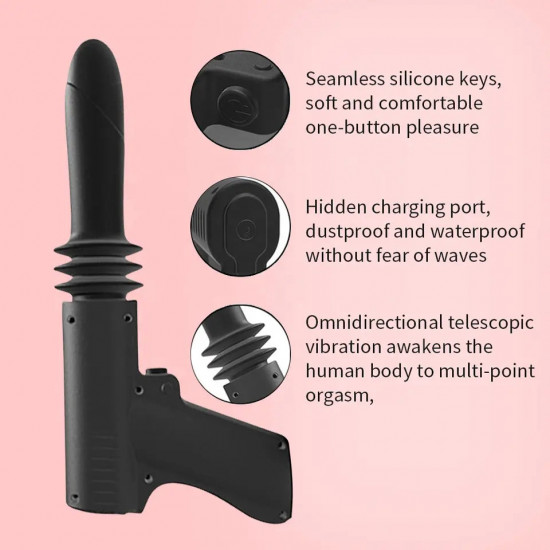 dildo gun thrusting vibrator drill sex toy