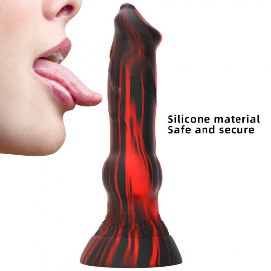 dog knot silicone dildo anal