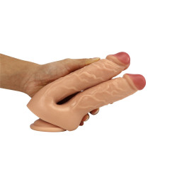 double dick dildo anal silicone