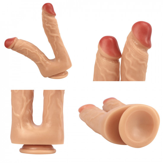 double dick dildo anal silicone