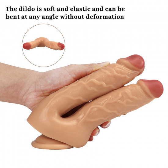 double dick dildo anal silicone