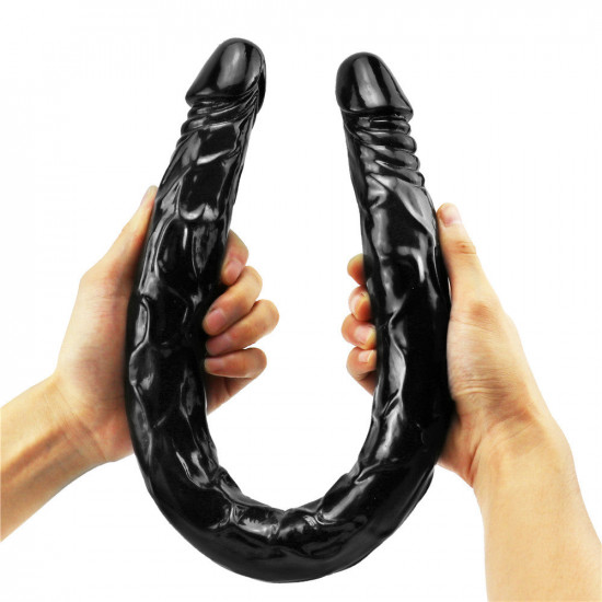 double head 22 inch black dildo